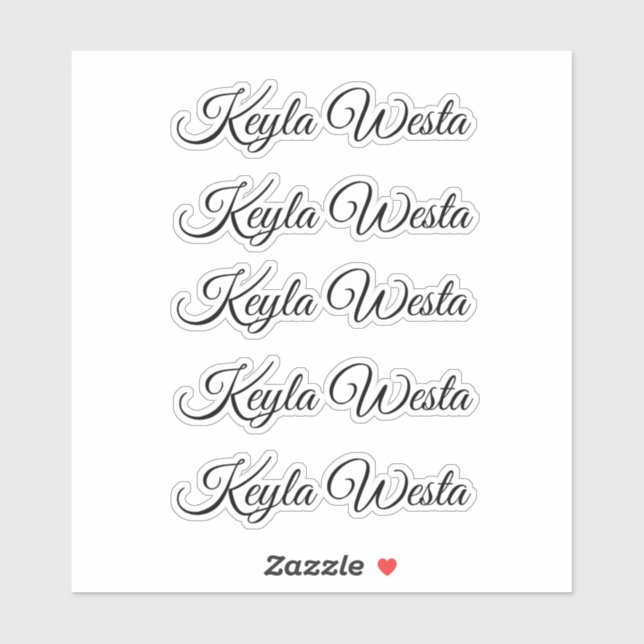 Name sticker Custom-Cut Vinyl Sticker (Sheet)