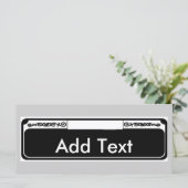 Name Street Sign , Add Text (Standing Front)
