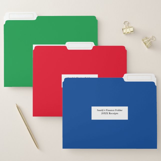 Name Subject School Office Home Colorful Organizer File Folder (Set)