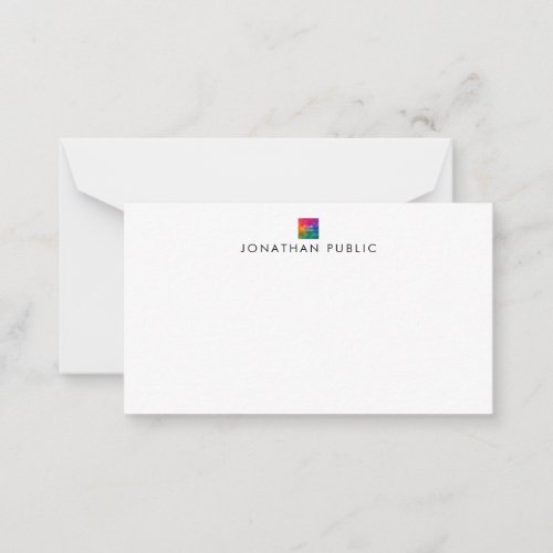 Name Surname Business Company Logo Here Note Card