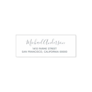 name / surname home or business contact address self-inking stamp