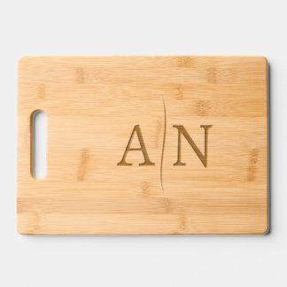 Name Surname Monogram Simple Cutting Board