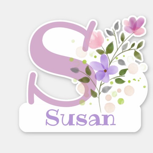 Name Susan with the Letter S Sticker Cut_Out