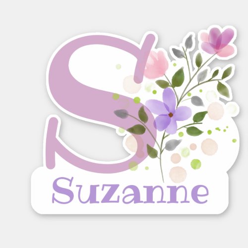 Name Suzanne with the Letter S Sticker Cut_Out