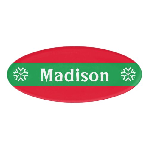 Name tag badges for corporate Christmas party