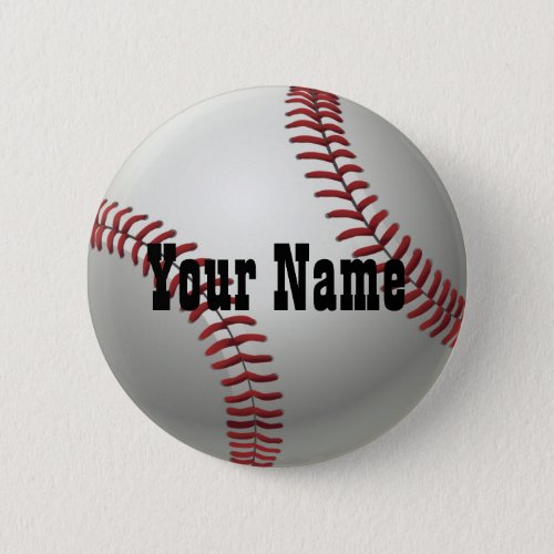Name Tag Baseball button pin