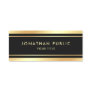 Name Tag Black Gold Modern Personalized Template