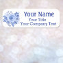 Name Tag Blue Roses Custom Text Badge