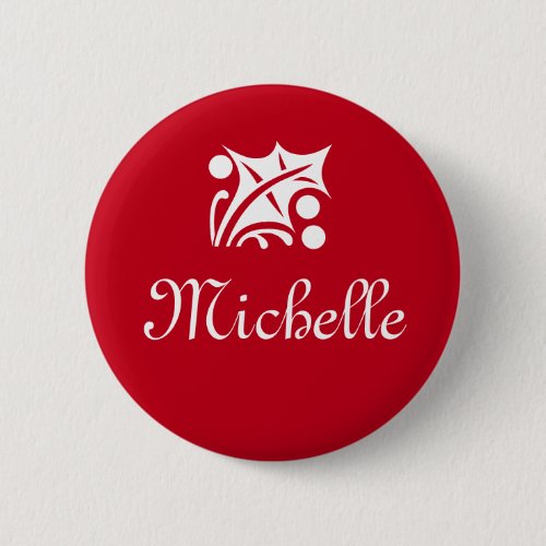 Name tag buttons for corporate Christmas party