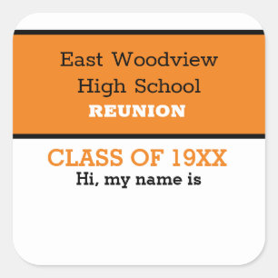 Name Tag! Custom Class Reunion Stickers