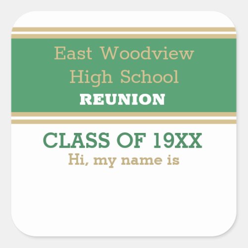 Name Tag Custom Class Reunion Stickers