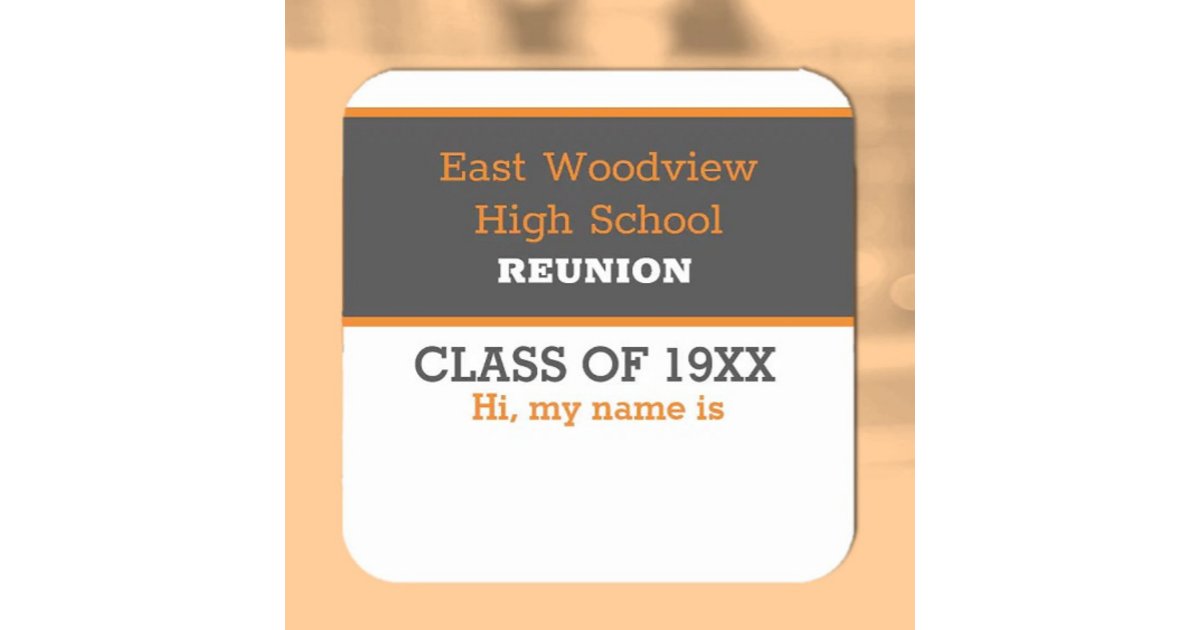 Custom Class Reunion Name Tag Stickers