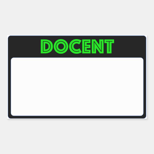 Name Tag Docent (Front)