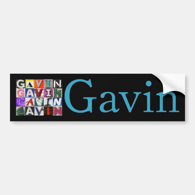 Name Tag Gavin sticker (Front)
