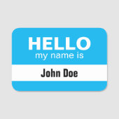 Name Tag Hello My Name Is - Blue (Front)