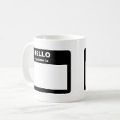 Name tag - HELLO my name is Coffee Mug (Front Left)