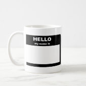 Name tag - HELLO my name is Coffee Mug (Left)