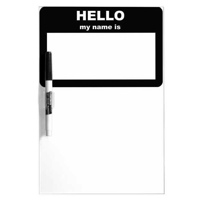 Name tag - HELLO my name is Dry Erase Board (Front)