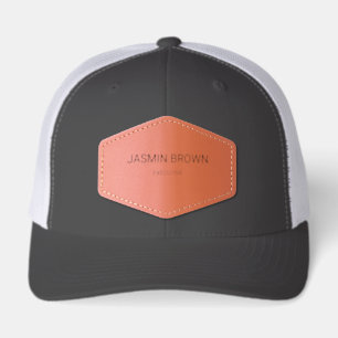  Name Tag Leather Patch Hat