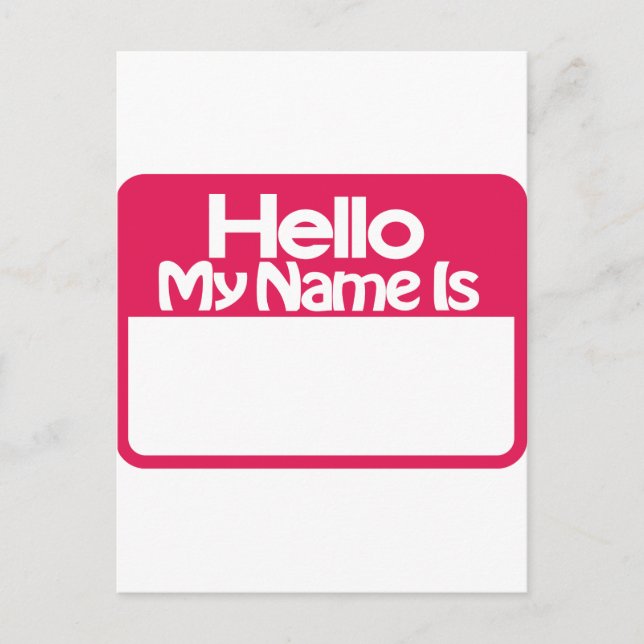 Name Tag Postcard (Front)