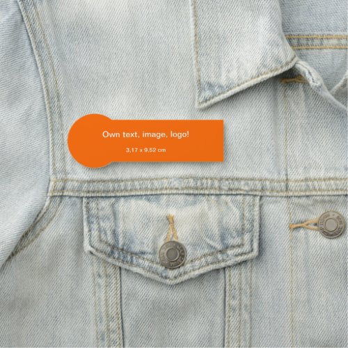 Name Tag Shaped Badge uni Orange