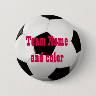 Name Tag Soccer Ball pin button