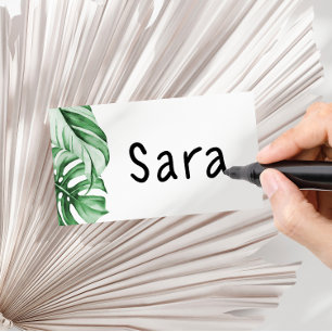 Name Tag Sticker for Tropical Event or Party