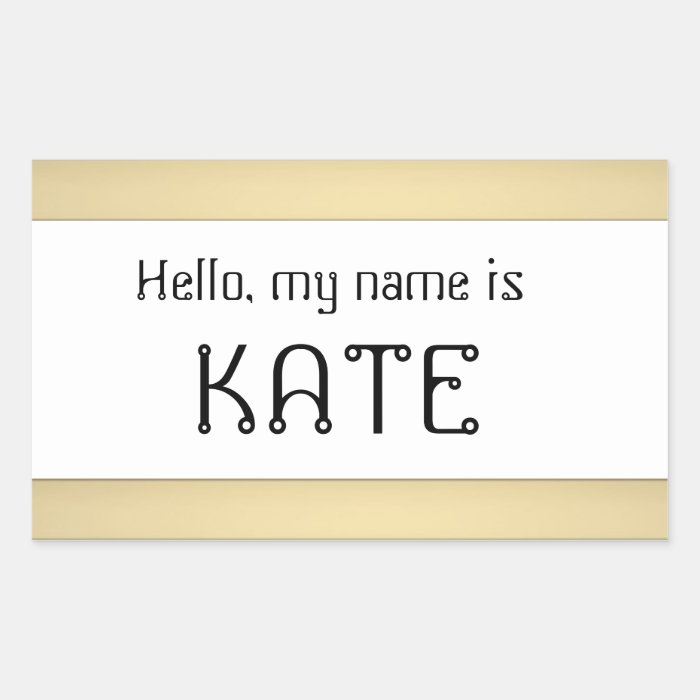 Name tag sticker Hello my name is