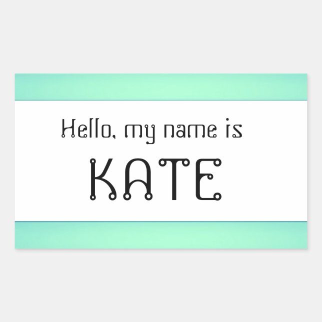 Name tag sticker Hello my name is (Front)