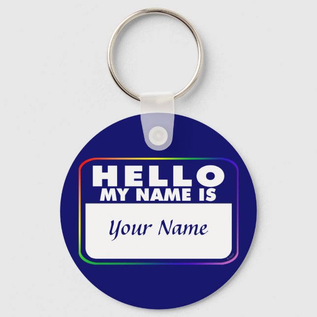Name Tag Template Keychain (Front)
