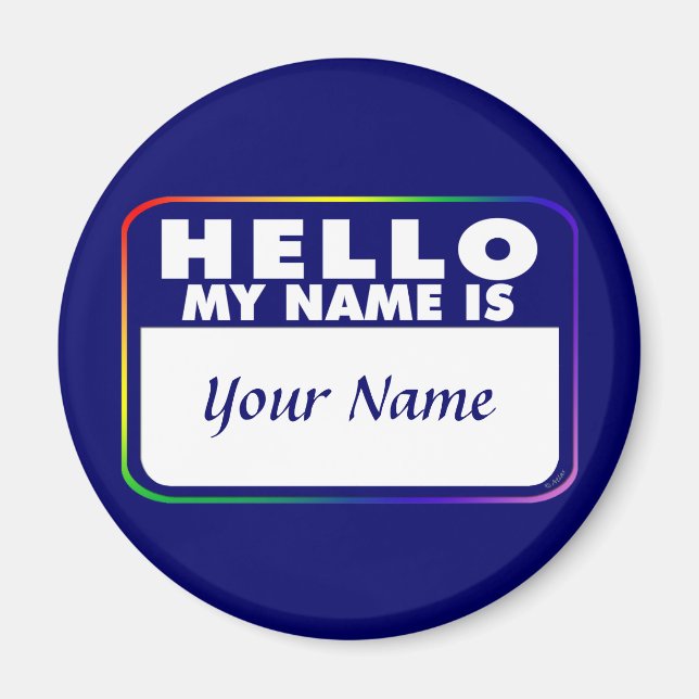 Name Tag Template Magnet (Front)