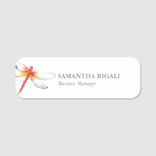 Name Tag Template Professional Business Dragonfly