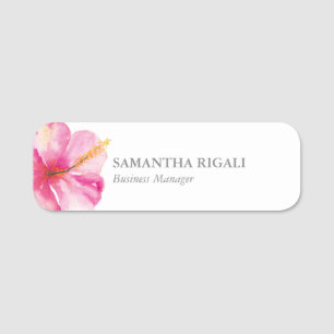 Name Tag Template Professional Business Flower