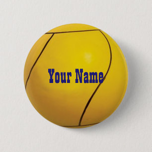 Name Tag Tether Ball Button