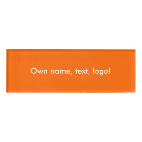 Name Tag uni Orange