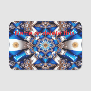 Name tag with Argentinian Colors