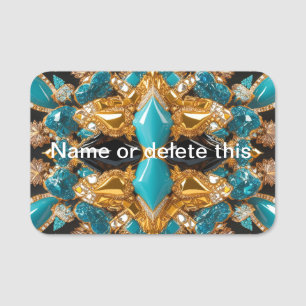 Name tag with Bahamas Colors