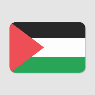 Name tag with flag of Palestine