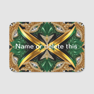 Name tag with Jamaican Colors