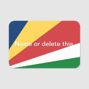 Name tag with Seychelles Colors
