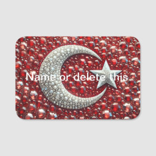 Name tag with Turkish Colors
