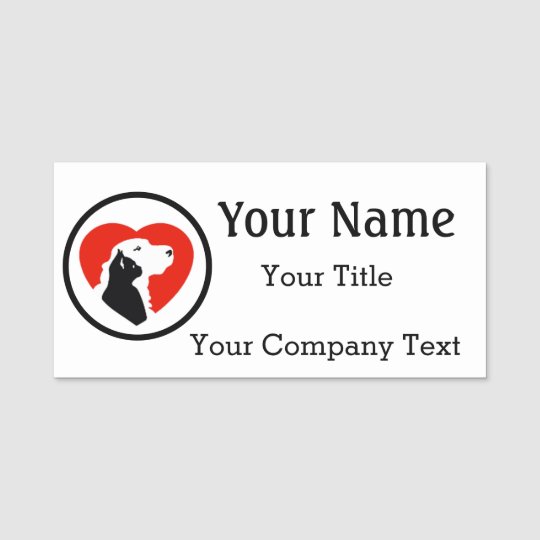 name tag with veterinarian logo custom text badge zazzlecom