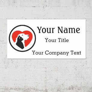 Name Tag with Veterinarian Logo Custom Text Badge