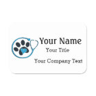 Name Tag with Veterinarian Logo Custom Text Badge
