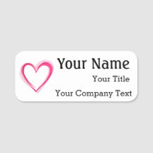Name Tag with YOUR Logo Custom Text Badge