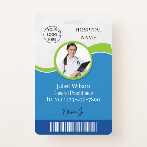 name tags blue Doctor medical id Badges