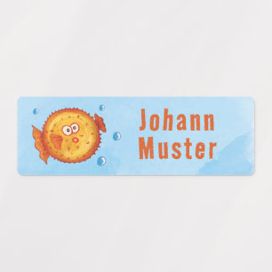 Name tags Fish - ball fish hand painted Kids' Labels