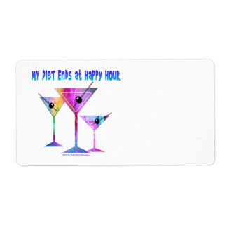 NAME TAGS, LABELS - DIET ENDS AT HAPPY HOUR