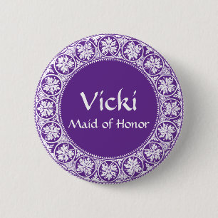 Name Tags - Round Ornament Design Pinback Button