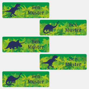Name tags Urwald Dinos green waterproof Kids' Labels